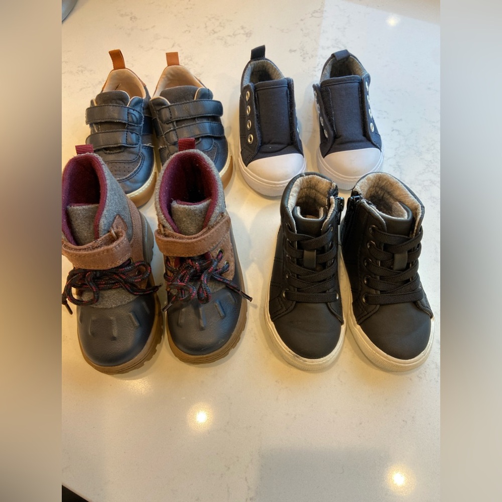 Stylish Kids Shoes - Black, Blue, Brown